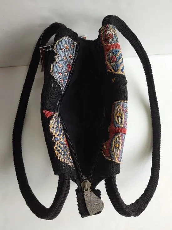 NEW Laurel Burch Fantastic Feline Tapestry Shoulder Bag Boho Whimsy Artsy Cats - Picture 8 of 9